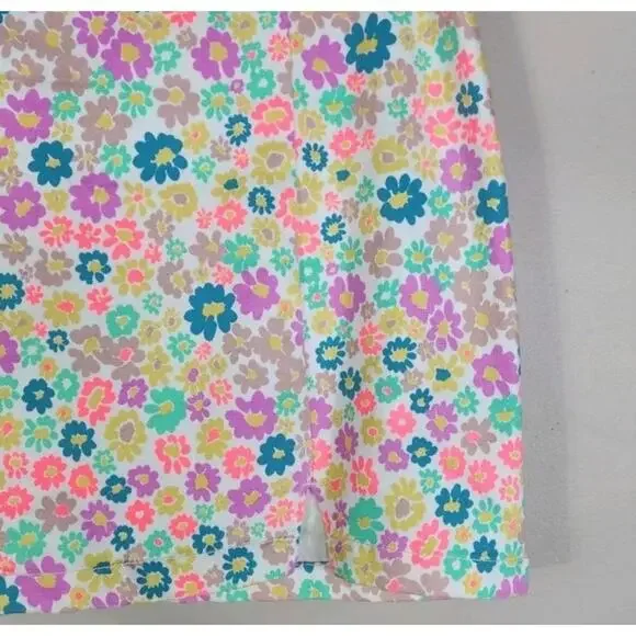 Wild Fable Colorful Floral Spring Easter Mini Skirt Front Slit Size 6 - Picture 3 of 5